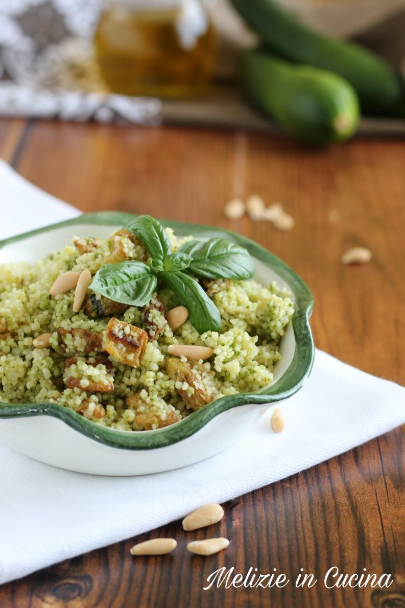 Cous cous pesto e zucchine alla siciliana