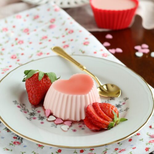 Cuori di panna cotta