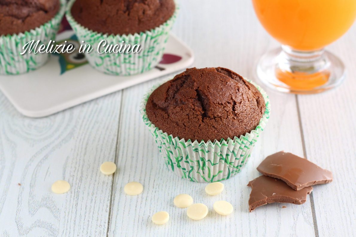 Muffin al doppio cioccolato homemade