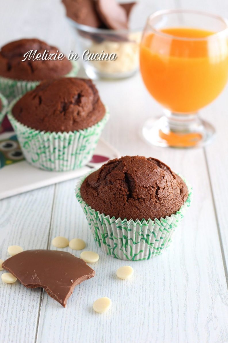 Muffin al doppio cioccolato homemade