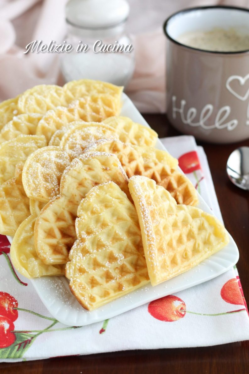 Ventagli di waffle al mascarpone