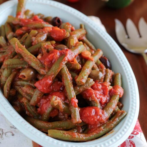 Fagiolini al pomodoro e olive