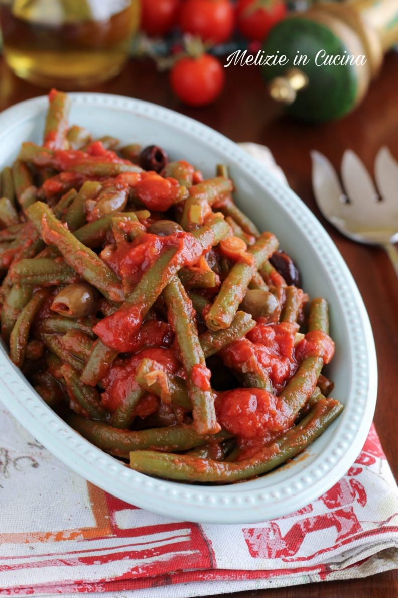 Fagiolini al pomodoro e olive