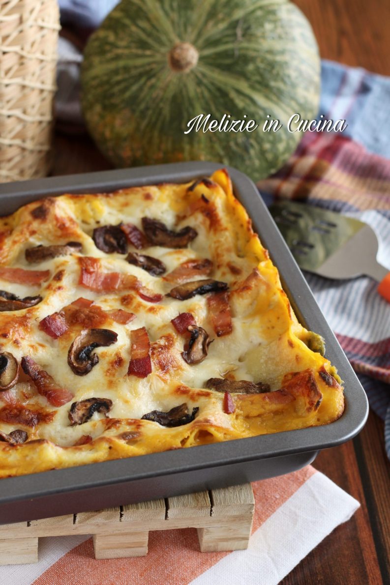 Lasagne cremose zucca e funghi