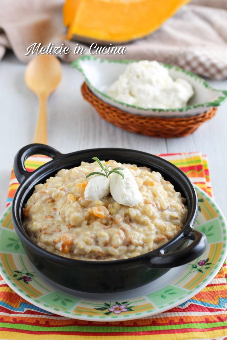 Risotto ai 3 cereali con zucca