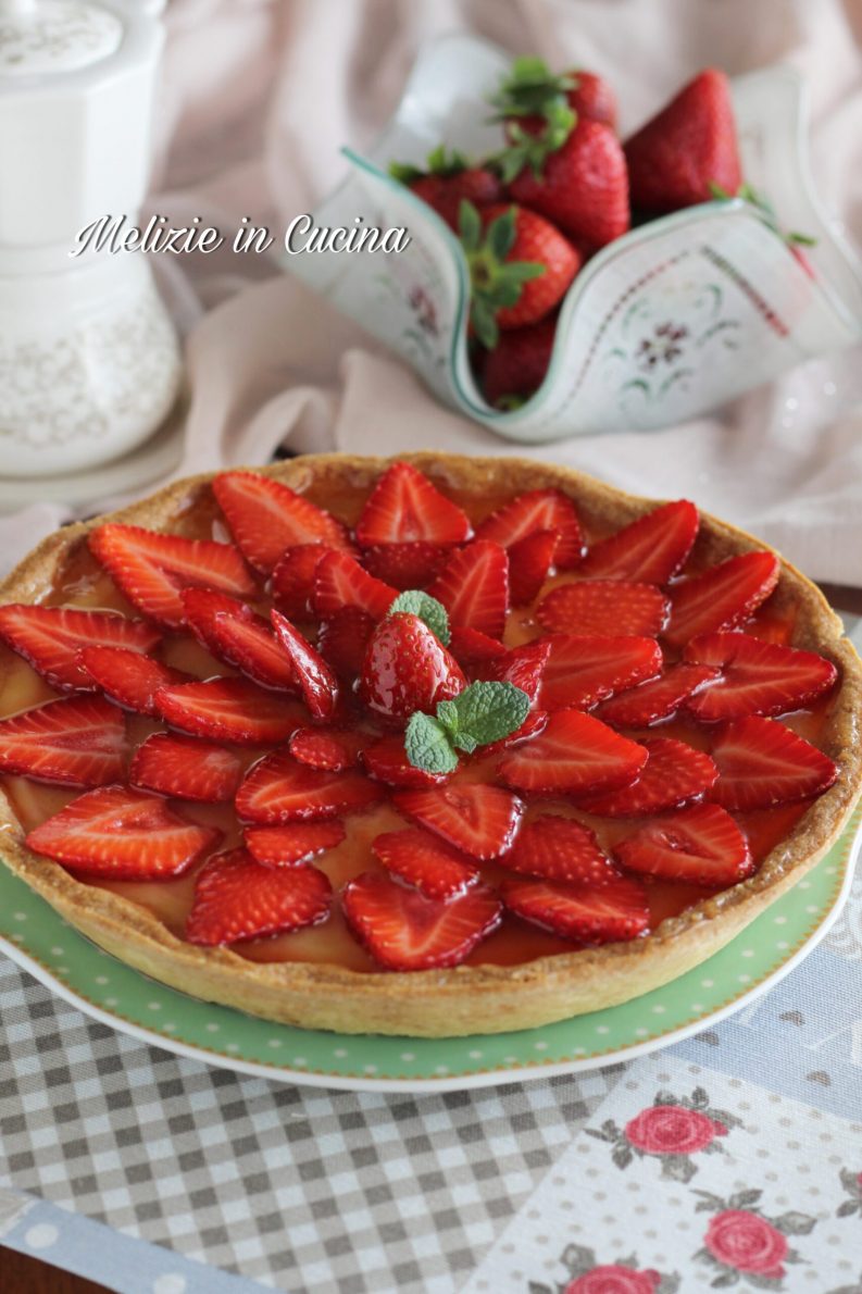 crostata crema e fragole