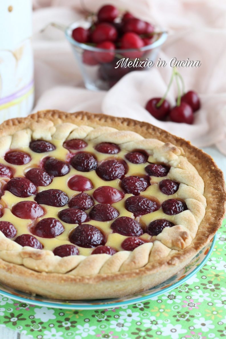 crostata rustica crema e ciliegie