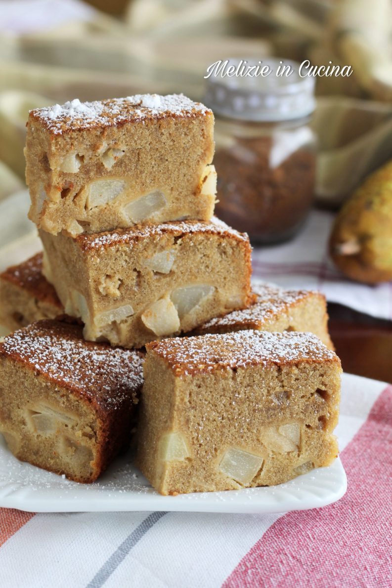 Torta brownies alle pere