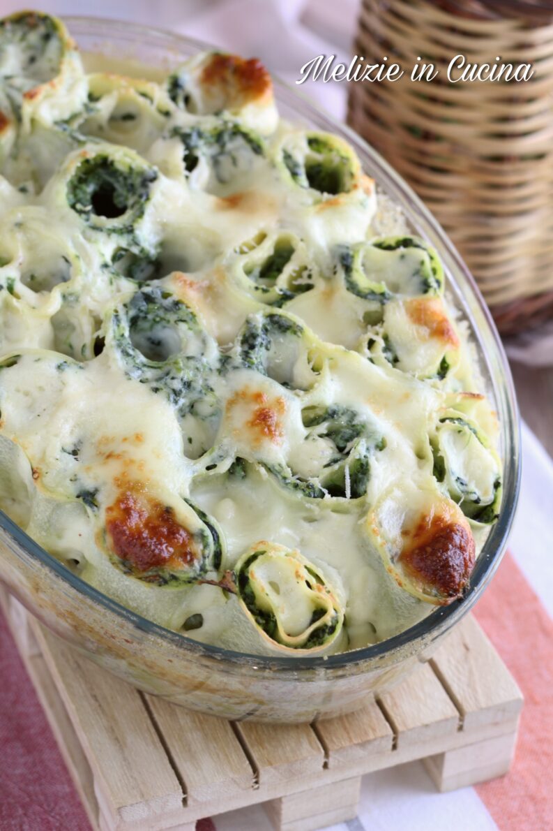 Girelle di lasagne ricotta spinaci