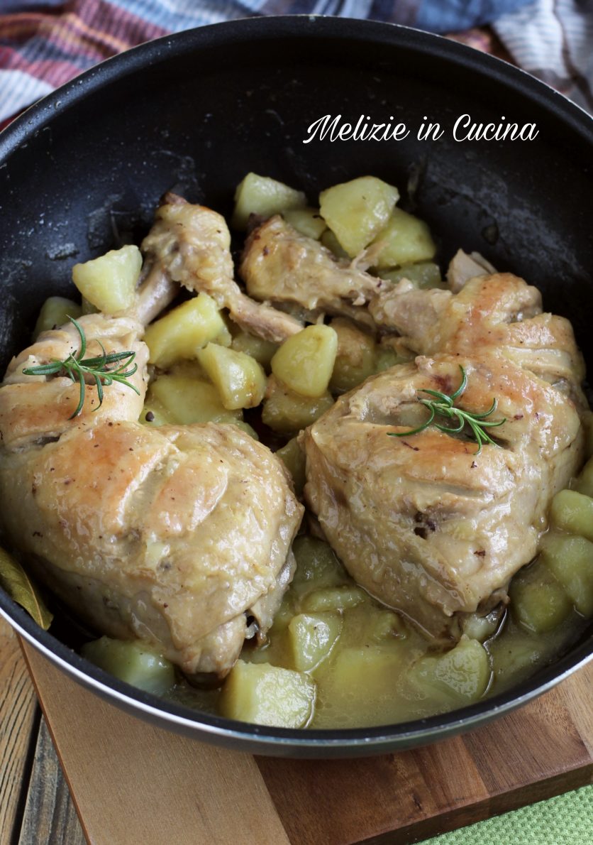 Pollo e patate in padella