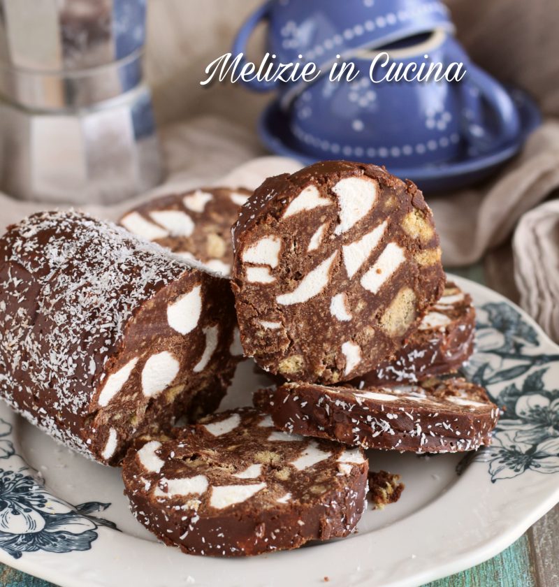 Salame di cioccolato al marshmallow 18 Salame di cioccolato al marshmallow