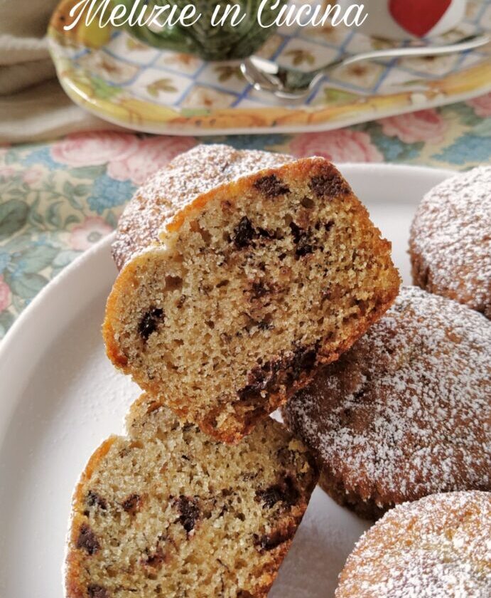 Muffin soffici banane e cioccolato 16 Muffin soffici banane e cioccolato